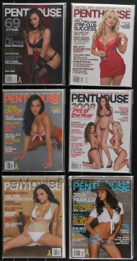3a0163 LOT OF 6 2008 PENTHOUSE MAGAZINES 2008 filled with sexy articles & nude images!