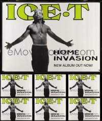 3a0007 LOT OF 8 UNFOLDED ICE T: HOME INVASION MUSIC POSTERS 1993 great image of the rap star!