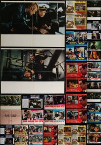 3a0613 LOT OF 63 MOSTLY FORMERLY FOLDED ITALIAN 19X27 PHOTOBUSTAS 1960s-1990s cool movie scenes!