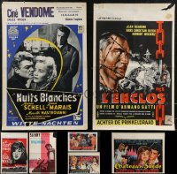 3a0684 LOT OF 7 FORMERLY FOLDED 1950S-60S EUROPEAN DIRECTORS BELGIAN POSTERS 1950s-1960s cool!