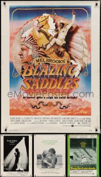 3a0706 LOT OF 4 30X40S 1970s Blazing Saddles, Lenny, Bang the Drum Slowly, Alice Doesn't Live Here!