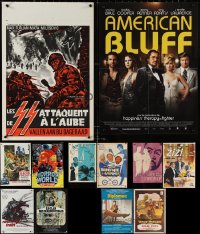 3a0704 LOT OF 12 MOSTLY UNFOLDED NON-US POSTERS 1950s-1980s a variety of cool movie images!
