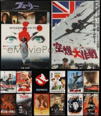 3a0606 LOT OF 14 UNFOLDED JAPANESE B2 POSTERS 1970s-1990s a variety of cool movie images!