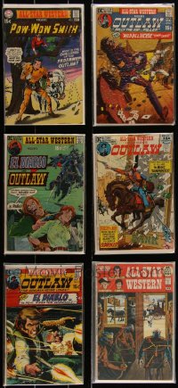 3a0402 LOT OF 6 ALL-STAR WESTERN COMIC BOOKS 1970s Pow-Wow Smith, Outlaw, El Diablo!