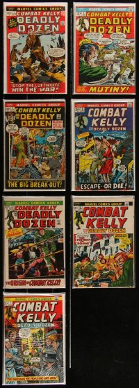 3a0401 LOT OF 7 COMBAT KELLY & HIS DEADLY DOZEN COMIC BOOKS 1970s the first seven issues!