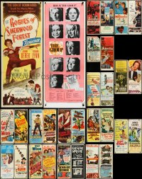 3a0541 LOT OF 30 FORMERLY FOLDED INSERTS 1950s-1960s great images from a variety of different movies!