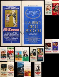 3a0567 LOT OF 19 MOSTLY FORMERLY FOLDED ITALIAN LOCANDINAS 1970s-2000s a variety of movie images!