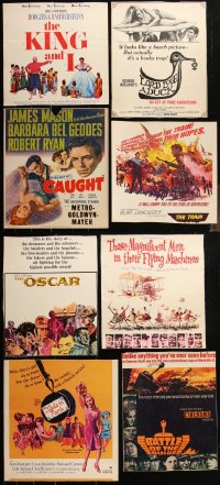 3a0035 LOT OF 8 UNFOLDED TRIMMED WINDOW CARDS 1940s-1960s great images from a variety of movies!