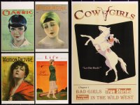 3a0117 LOT OF 5 11X17 REPRO PHOTOS OF MAGAZINE COVERS 2000s great art of Louise Brooks & more!