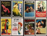 3a0115 LOT OF 8 UNFOLDED 11X17 REPRO PHOTOS OF 1920S MOVIE POSTERS 1980s Clara Bow & more!