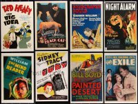 3a0114 LOT OF 8 UNFOLDED 11X17 REPRO PHOTOS OF 1930S MOVIE POSTERS 1980s Boris Karloff & more!