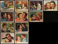 3a0378 LOT OF 10 1940S LOBBY CARDS 1940s great scenes from a variety of different movies!