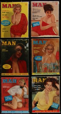 3a0165 LOT OF 6 1959 MODERN MAN MAGAZINES 1959 filled with great sexy images & articles!