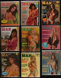 3a0152 LOT OF 9 1968-74 MODERN MAN MAGAZINES 1968-1974 filled with great sexy images & articles!