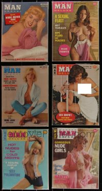 3a0164 LOT OF 6 1960S-70S MODERN MAN ANNUALS & DELUXE MAGAZINES 1960s-1970s sexy images & articles!