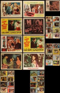 3a0301 LOT OF 65 1950S LOBBY CARDS 1950s incomplete sets from a variety of different movies!