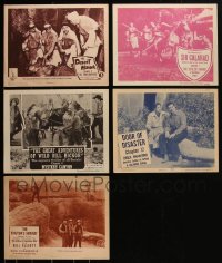 3a0392 LOT OF 5 1940S SERIAL LOBBY CARDS 1940s great scenes from several different movies!