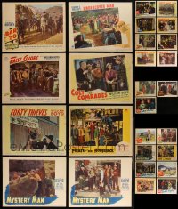 3a0338 LOT OF 27 1940S HOPALONG CASSIDY LOBBY CARDS 1940s great cowboy western movie scenes!