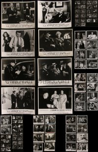 3a0531 LOT OF 54 FRENCH RE-RELEASE STILLS & LOBBY CARDS R1940s-R1950s a variety of movie scenes!