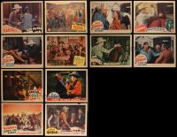 3a0372 LOT OF 12 1940S JACK RANDALL COWBOY WESTERN LOBBY CARDS 1940s great movie scenes!