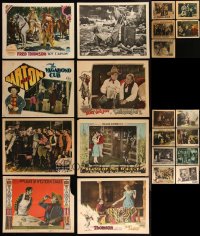 3a0350 LOT OF 21 SILENT COWBOY WESTERN SCENE LOBBY CARDS 1910s-1920s scenes from several movies!
