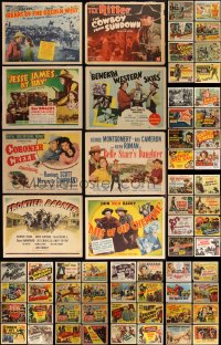 3a0288 LOT OF 89 MOSTLY 1940S COWBOY WESTERN TITLE CARDS 1940s scenes from several movies!