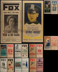3a0581 LOT OF 20 FORMERLY FOLDED ARGENTINEAN POSTERS 1920s great images from a variety of movies!
