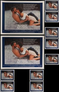 3a0691 LOT OF 13 UNFOLDED AGAINST ALL ODDS HALF-SHEETS 1984 sexy c/u of Rachel Ward & Jeff Bridges!