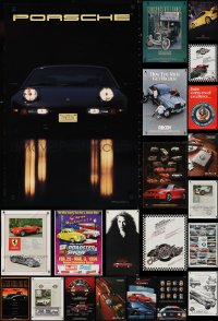 3a0722 LOT OF 30 UNFOLDED CAR RELATED SPECIAL POSTERS 1970s-2000s Ford, Porsche, Alfa Romeo & more!