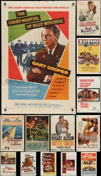 3a0268 LOT OF 14 FOLDED ONE-SHEETS 1950s-1960s great images from a variety of different movies!