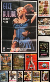 3a0452 LOT OF 18 FOLDED NON-US POSTERS 1960s-1970s great images from a variety of different movies!