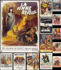 3a0095 LOT OF 13 FOLDED 1970s-1990s FRENCH ONE-PANELS 1970s-1990s from a variety of movies!