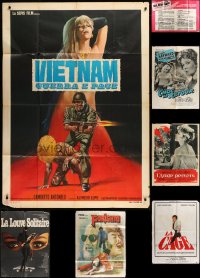 3a0132 LOT OF 8 FOLDED NON-US POSTERS 1960s-1970s great images from a variety of different movies!