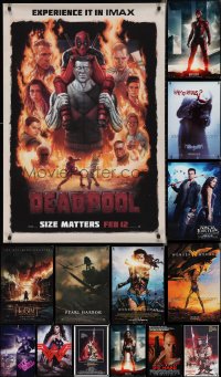 3a0725 LOT OF 17 UNFOLDED 27X40 REPRODUCTION POSTERS 2000s-2010s a variety of cool movie images!