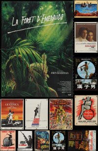 3a0718 LOT OF 14 FORMERLY FOLDED FRENCH 23X32 POSTERS 1950s-1980s a variety of cool movie images!