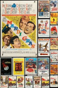 3a0262 LOT OF 22 FOLDED ONE-SHEETS 1950s-1970s great images from a variety of different movies!