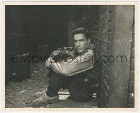 3b0873 CRIME IN THE STREETS deluxe 8x10 still 1956 John Cassavetes in alley, directed by Don Siegel!
