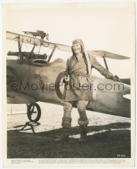 3b0876 DAWN PATROL 8x10 key book still 1938 Errol Flynn pointing gun by his plane in World War I!
