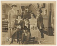 3b0813 BRIGHT & EARLY 8x10 LC 1918 Oliver Hardy, Chaplin impersonator Billy West, ultra rare!
