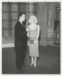 3b0981 MAMIE VAN DOREN/DICK CLARK 8x10 still 1950s he's holding microphone & interviewing her!