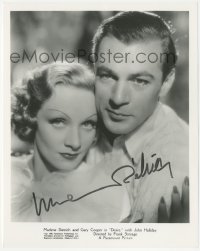 3b0988 MARLENE DIETRICH signed 8x10 REPRO photo 1980s best portrait with Gary Cooper from Desire!