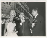 3b1010 OCEAN'S 11 candid 8x10 still 1960 Joey Bishop, Van Vooren & Gene Barry at Las Vegas premiere!
