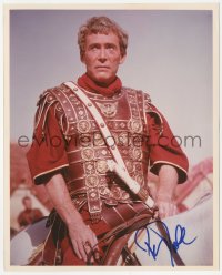 3b1021 PETER O'TOOLE signed color 8x10 REPRO photo 1980s great portrait wearing armor from Masada!