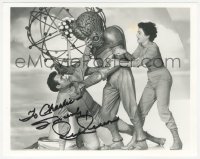 3b1035 REX REASON signed 8x10 REPRO photo 1980s cool image fighting alien from This Island Earth!