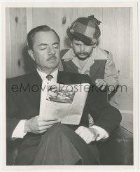 3b1049 SONG OF THE THIN MAN deluxe 8x10 still 1947 William Powell & young Dean Stockwell find clues!