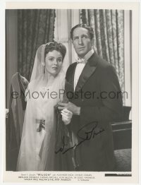 3b1067 VINCENT PRICE signed 8x10 REPRO photo 1980s portrait with Geraldine Fitzgerald in Wilson!