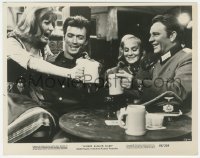 3b1069 WHERE EAGLES DARE 8x10 still 1968 Clint Eastwood, Richard Burton, Ure & Pitt drinking!