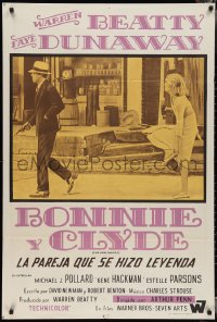 3b0237 BONNIE & CLYDE Argentinean 1967 crime duo Warren Beatty & Faye Dunaway, Arthur Penn classic!