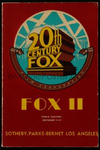 3b0755 SOTHEBY-PARKE-BERNET LOS ANGELES 11/14/71 auction catalog 1971 20th Century-Fox Memorabilia II!