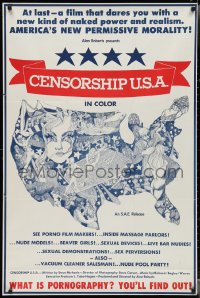3b0273 CENSORSHIP U.S.A. 1sh 1971 sexploitation, what is pornography? you'll find out!